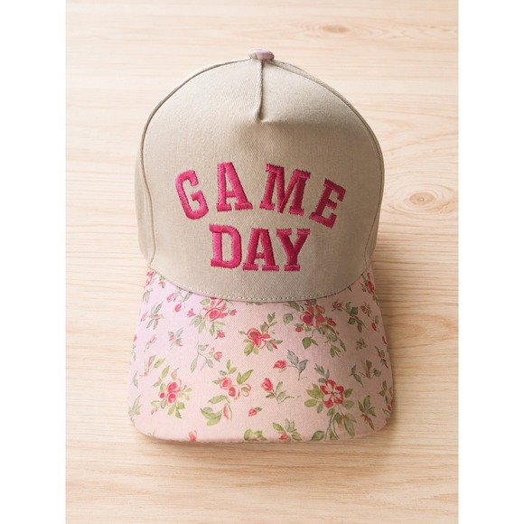 Zenana Outfitters Accessories - Game Day Floral Baseball Cap Pink Embroidered Adjustable Hat New